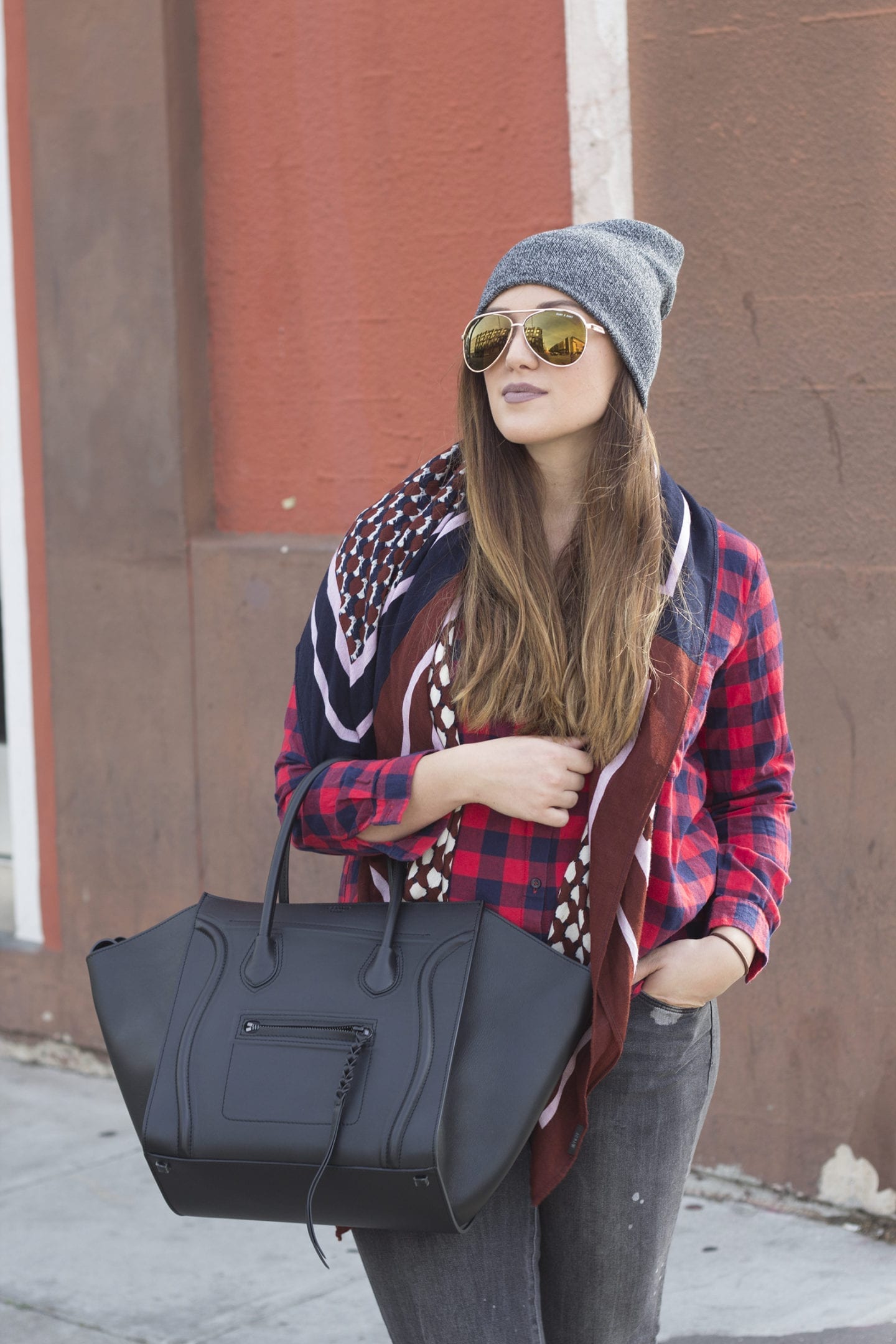 BEANIE AND PLAID